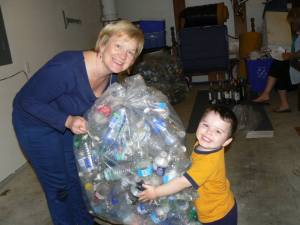 My grandson was more than happy to pitch in 